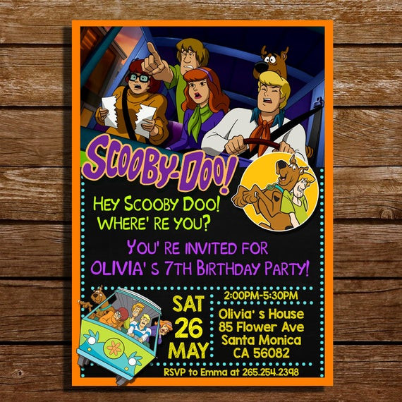 Scooby Doo Birthday Invitations
 Scooby Doo Invitation Scooby Doo Birthday Party by