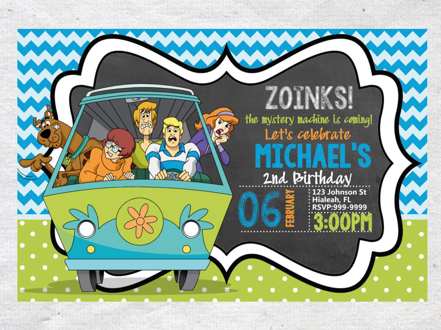 Scooby Doo Birthday Invitations
 Scooby Doo Birthday inviteScooby Doo inviteInviteBirthday