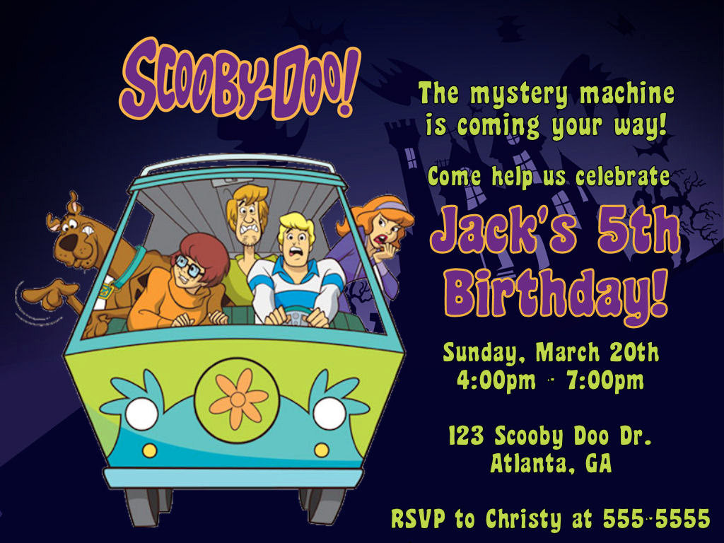 Scooby Doo Birthday Invitations
 Scooby Doo Birthday Party Invitations