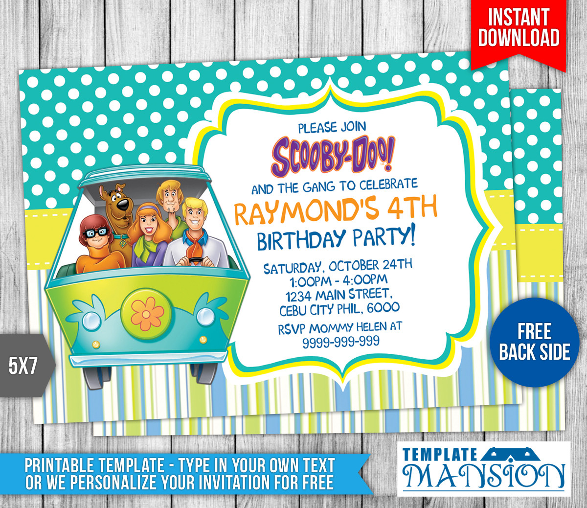 Scooby Doo Birthday Invitations
 Scooby Doo Birthday Invitation Template 1 by