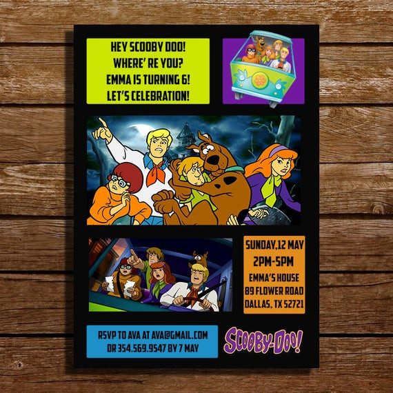 Scooby Doo Birthday Invitations
 Scooby Doo Invitation Scooby Doo Party Scooby by