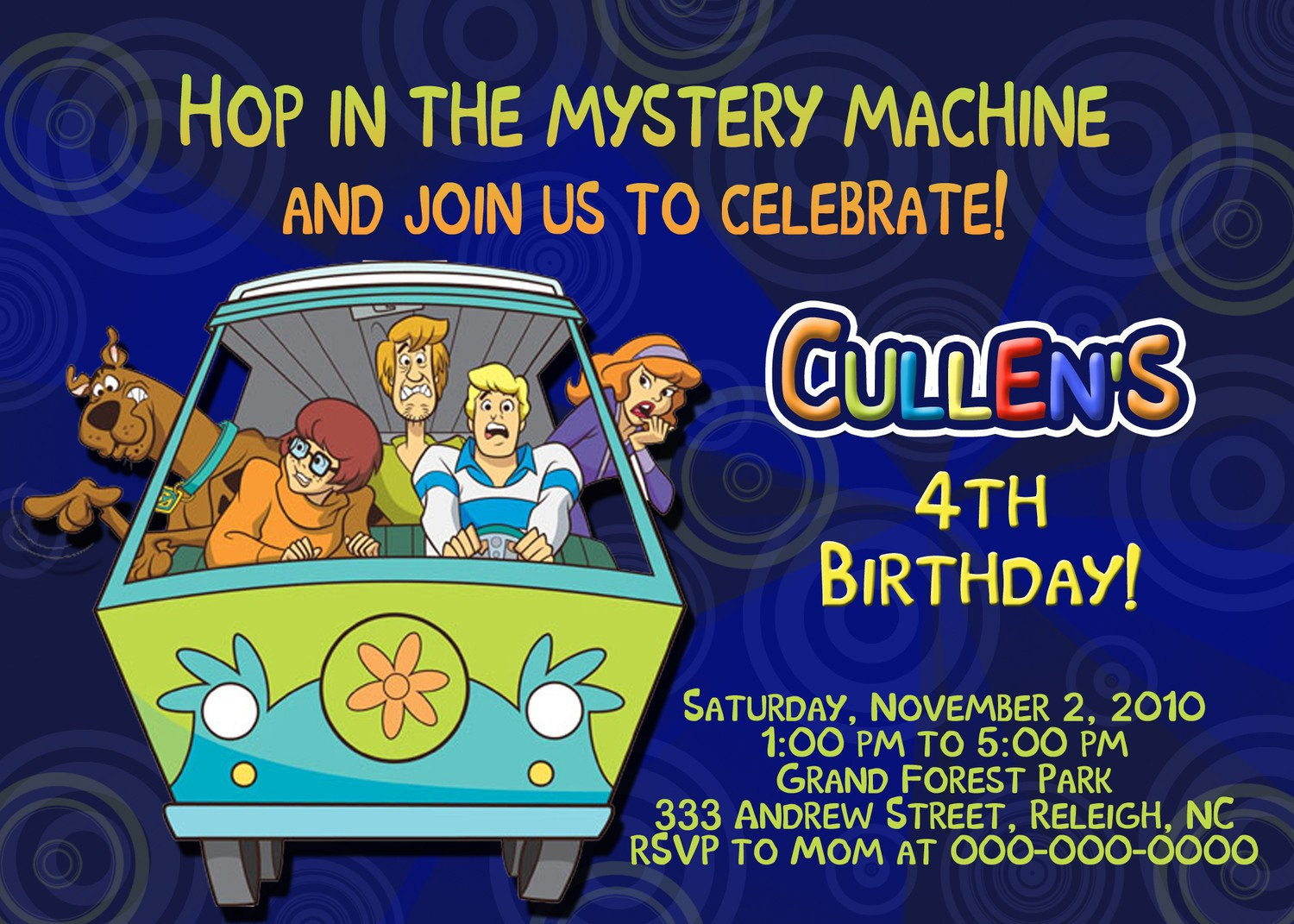 Scooby Doo Birthday Invitations
 Scooby Doo Personalized Birthday Invitations by