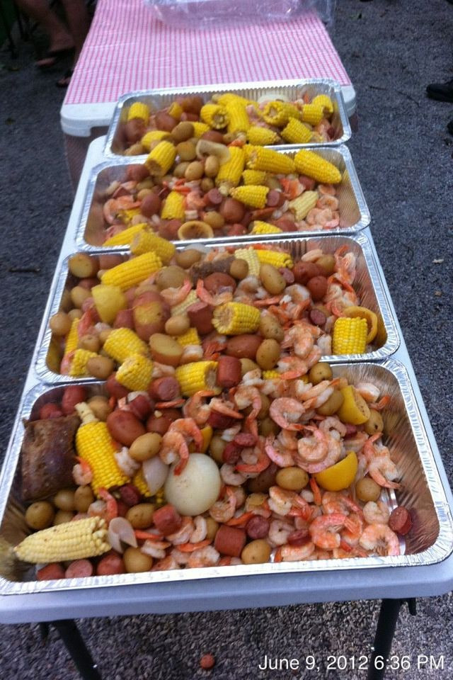 Seafood Party Ideas
 Low Country Boil Worked great for beach themed wedding