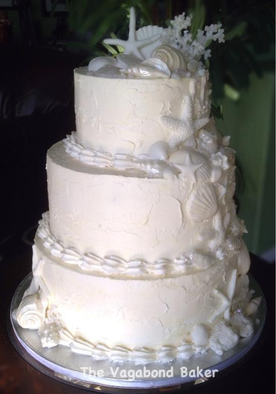 Seashell Wedding Cake
 Sun Sea and Sugar Beach Themed Wedding Cakes