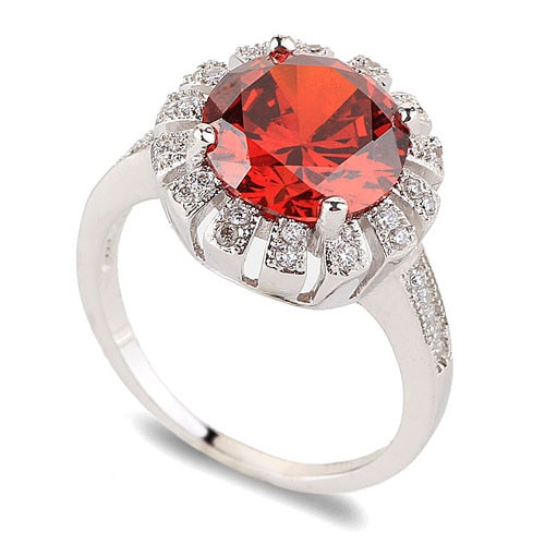Selling Wedding Rings
 Hot sell Wedding jewelry Classic Best Sales Red Round Cut