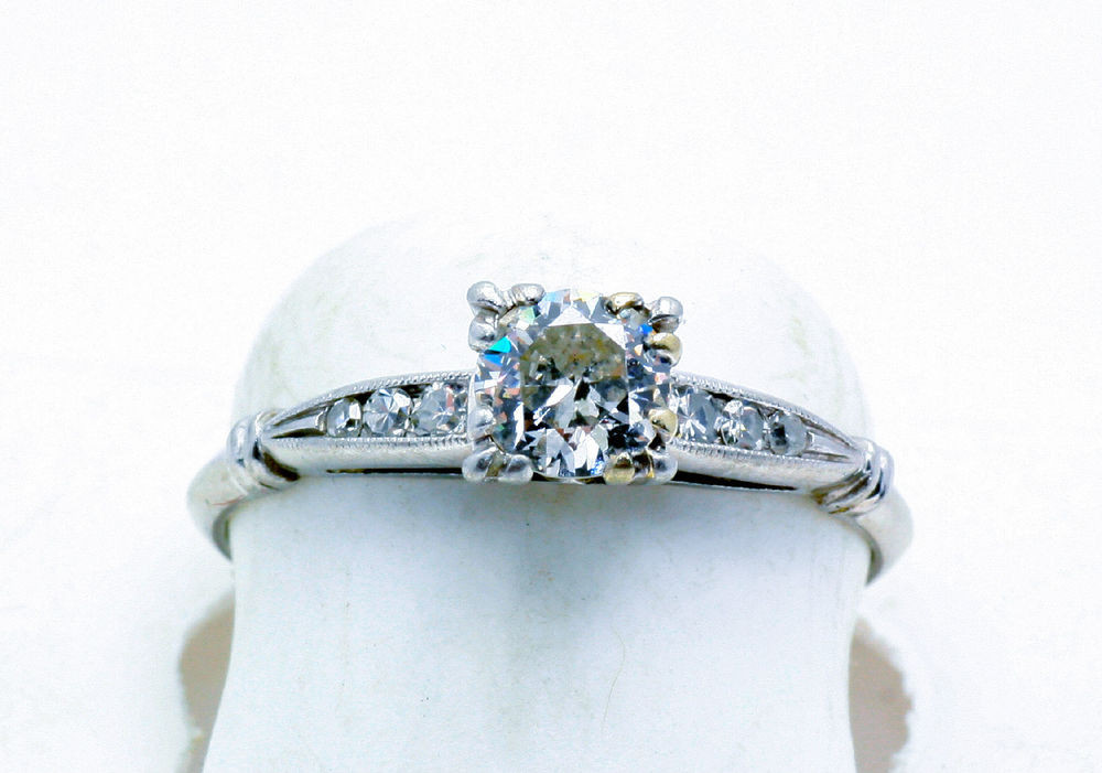 Selling Wedding Rings
 Platinum Vintage Estate 3 4 Carat Diamond Engagement Ring