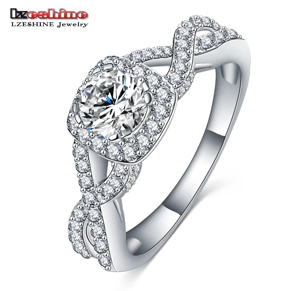 Selling Wedding Rings
 LZESHINE Brand Top Selling Shiny Ring Austrian Crystal