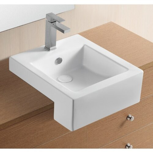 Semi Recessed Bathroom Sink
 Ceramica II Semi Recessed Bathroom Sink