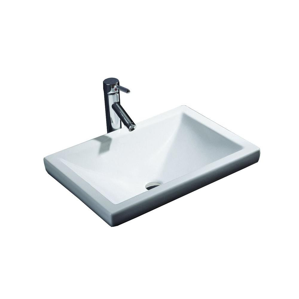 Semi Recessed Bathroom Sink
 Filament Design Cantrio Semi Recessed Bathroom Sink in