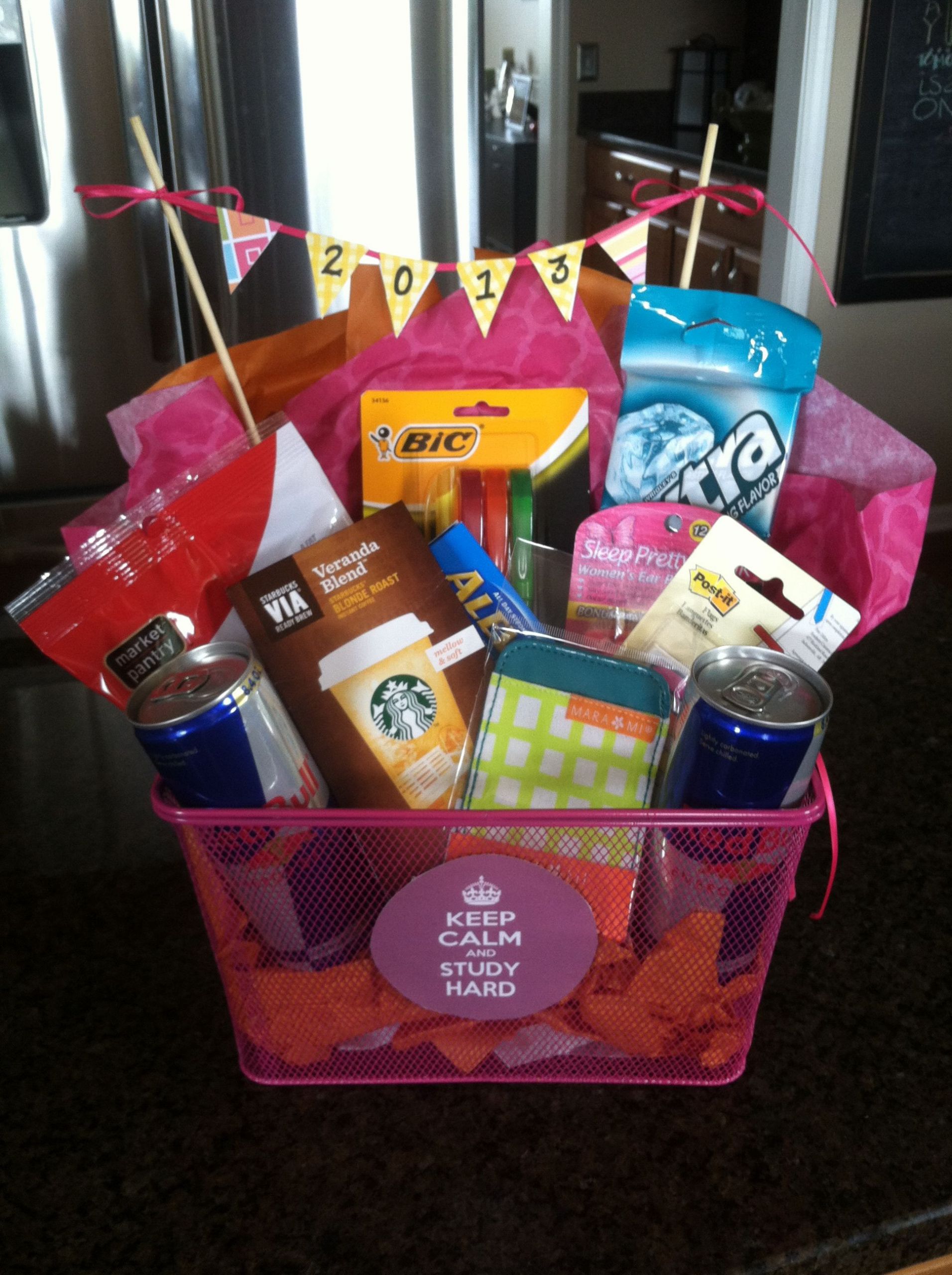 Senior Gift Basket Ideas
 Graduation t basket What all students need