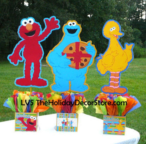 Sesame Street Centerpieces Birthday Party
 Items similar to 24" inch Sesame Street Birthday Party