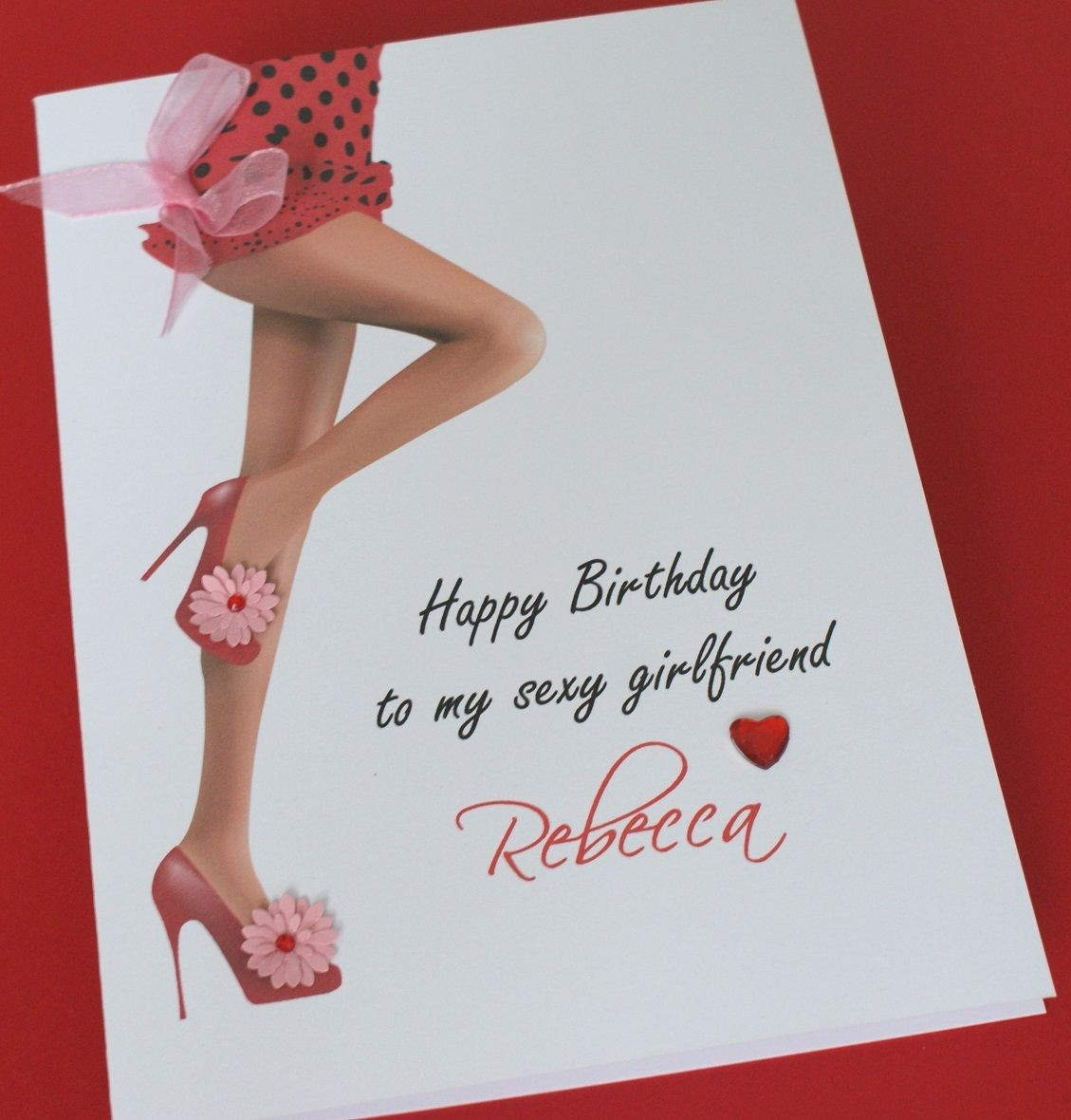 Sexy Birthday Card
 LARGE Handmade Personalised Y LEGS Birthday Card wife