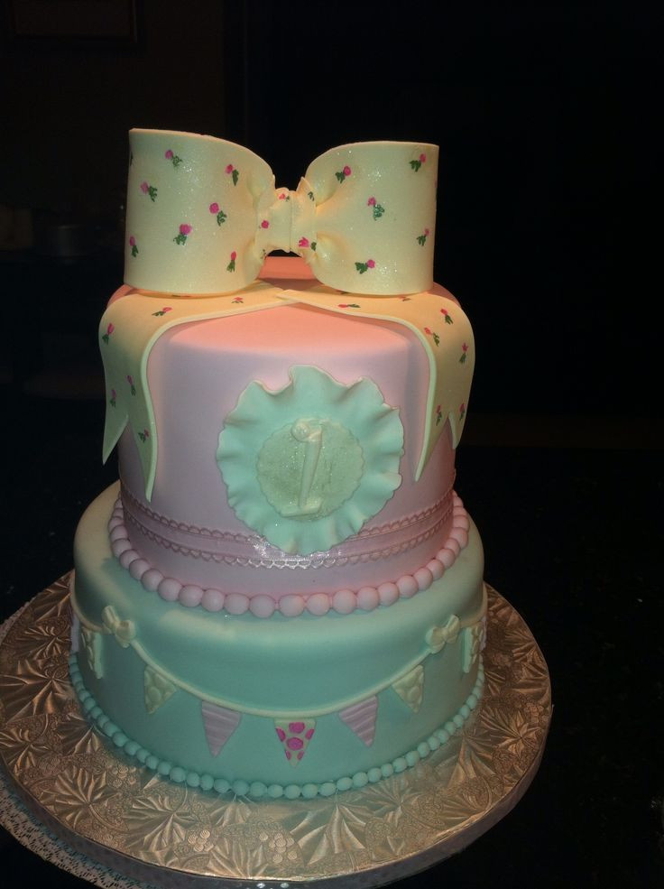 Shabby Chic Birthday Cake
 Shabby Chic Birthday Cake Adalie turns 1