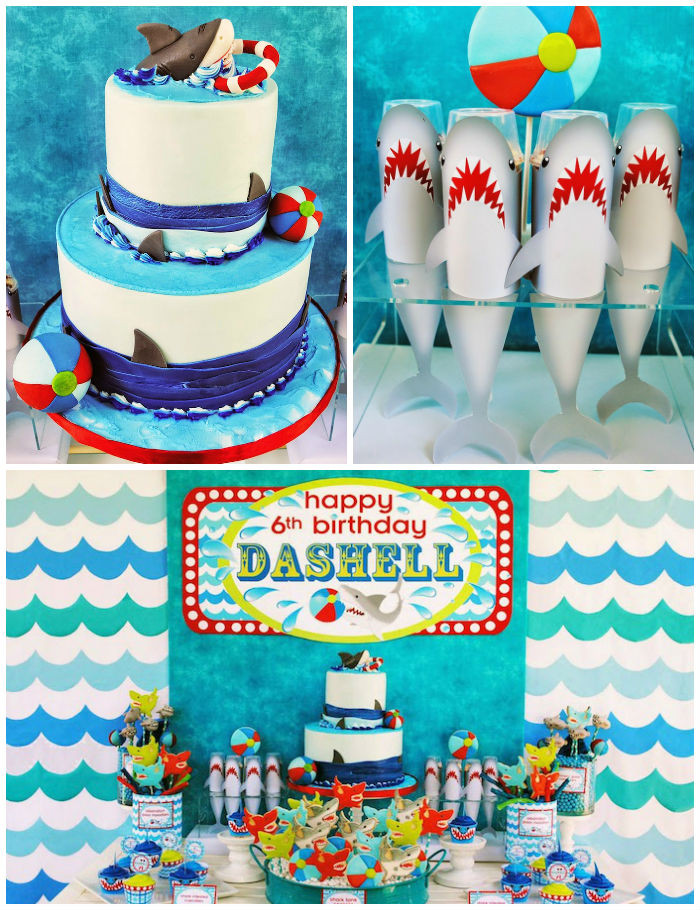 Shark Birthday Party Supplies
 Kara s Party Ideas Wet N Wild Shark Themed Birthday Party