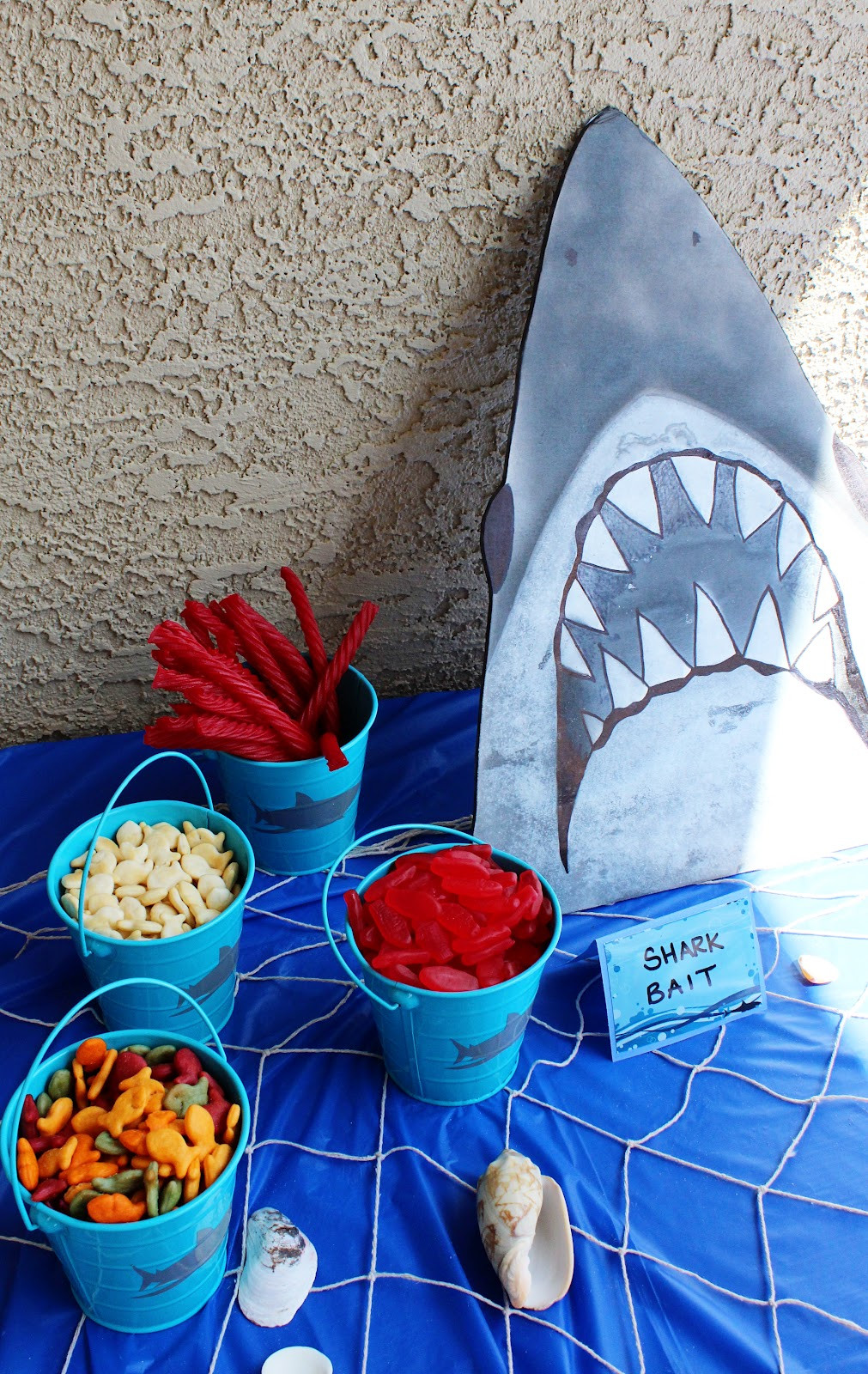 Shark Birthday Party Supplies
 Sparklinbecks Shark Birthday Party