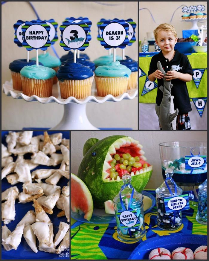 Shark Birthday Party Supplies
 Kara s Party Ideas Shark Party Ideas Planning Idea