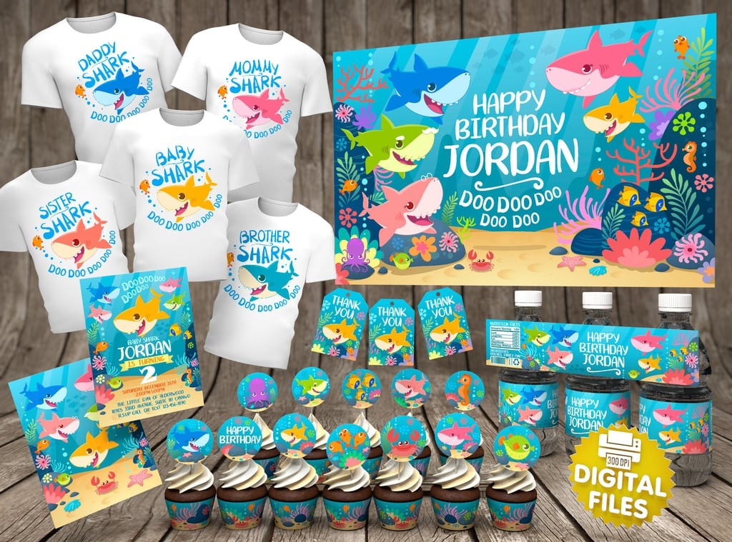 Shark Birthday Party Supplies
 Baby Shark Birthday Party Kit