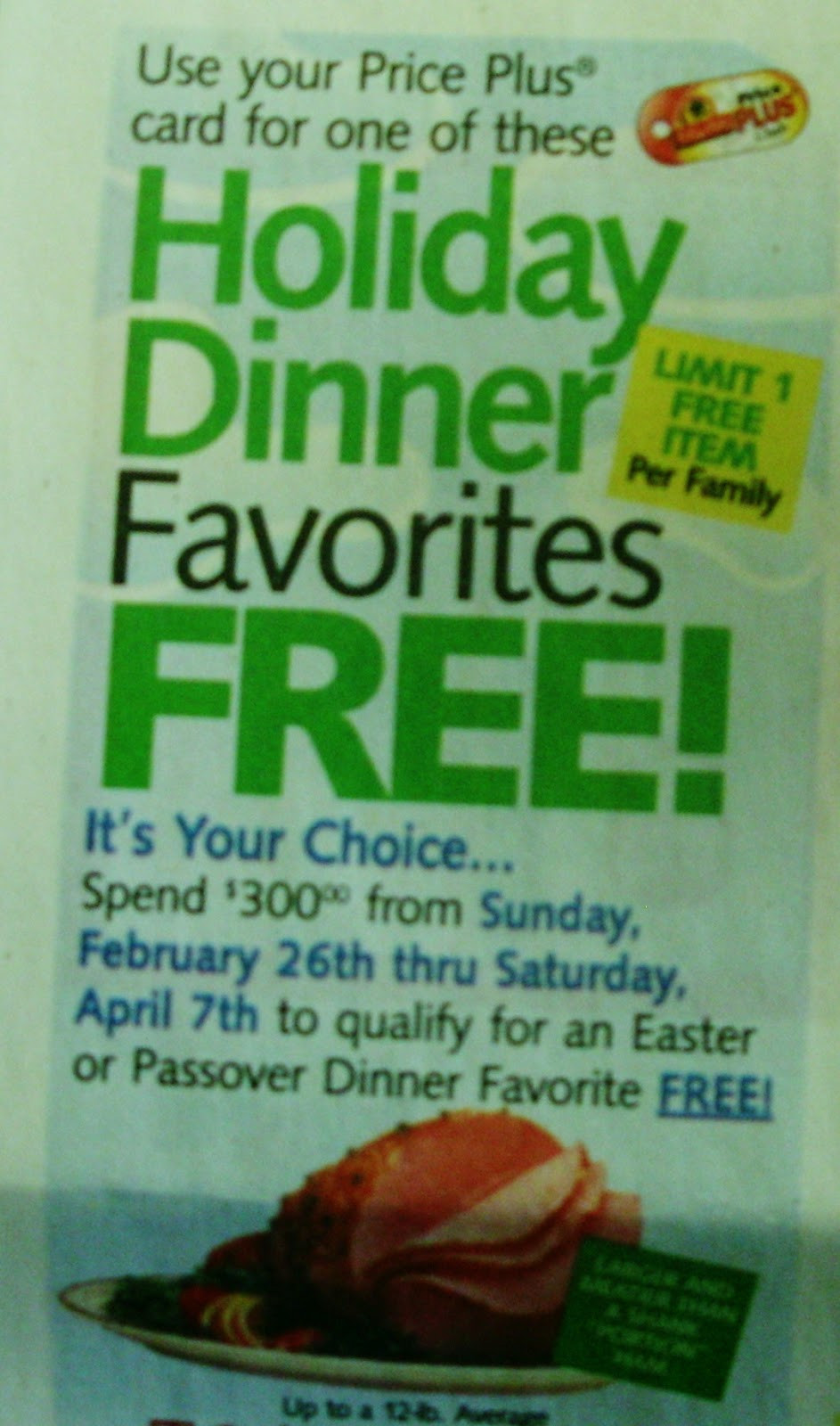 Shoprite Holiday Dinners
 ShopRite Easter Passover Dinner Promotion