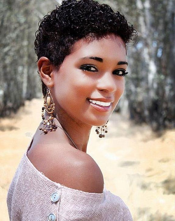 Short Natural Haircuts For Round Faces
 15 Best Ideas of Short Hairstyles For Black Round Faces