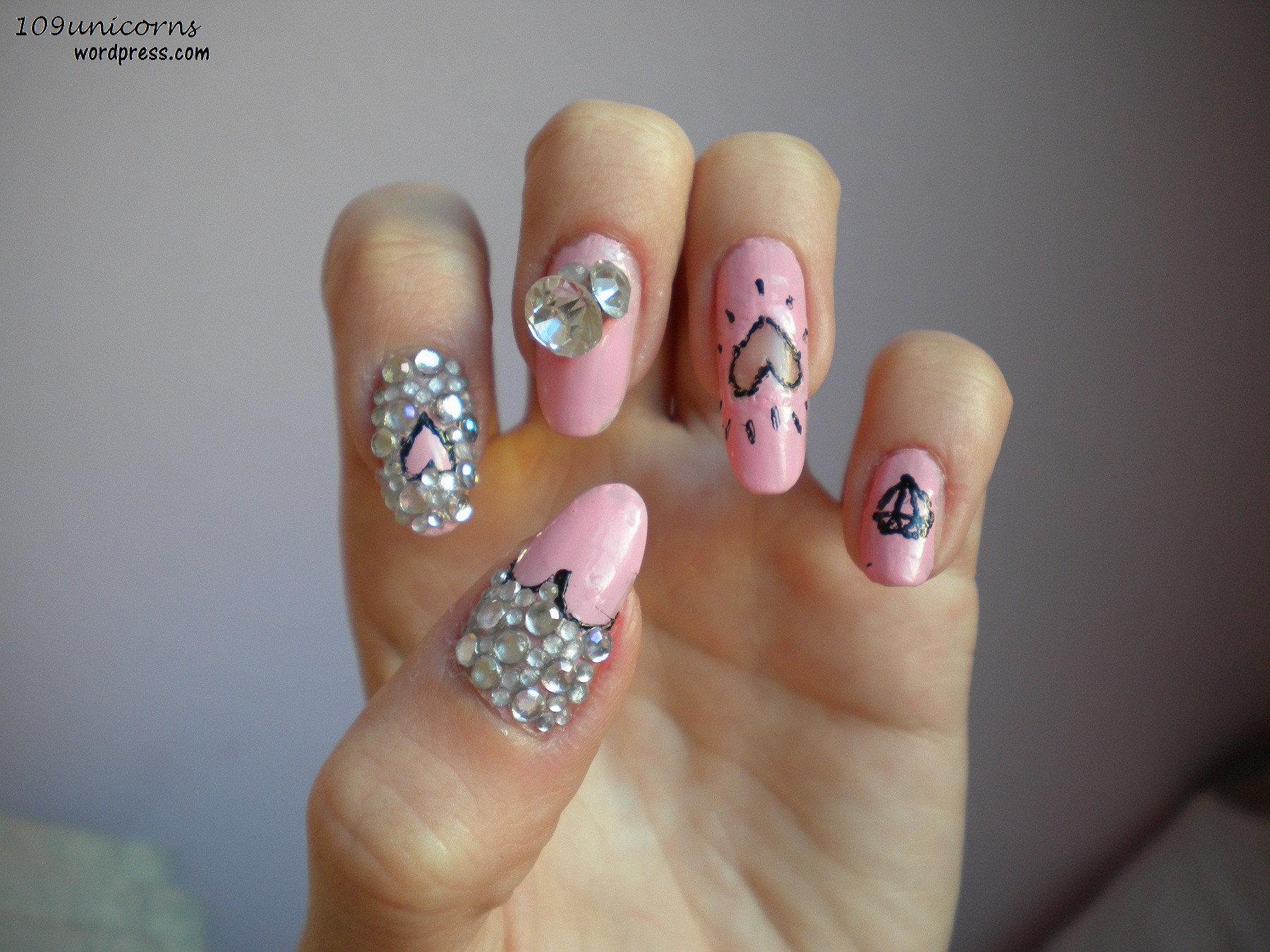 Show Me Nail Designs
 Diamond nails – Unicorns everywhere
