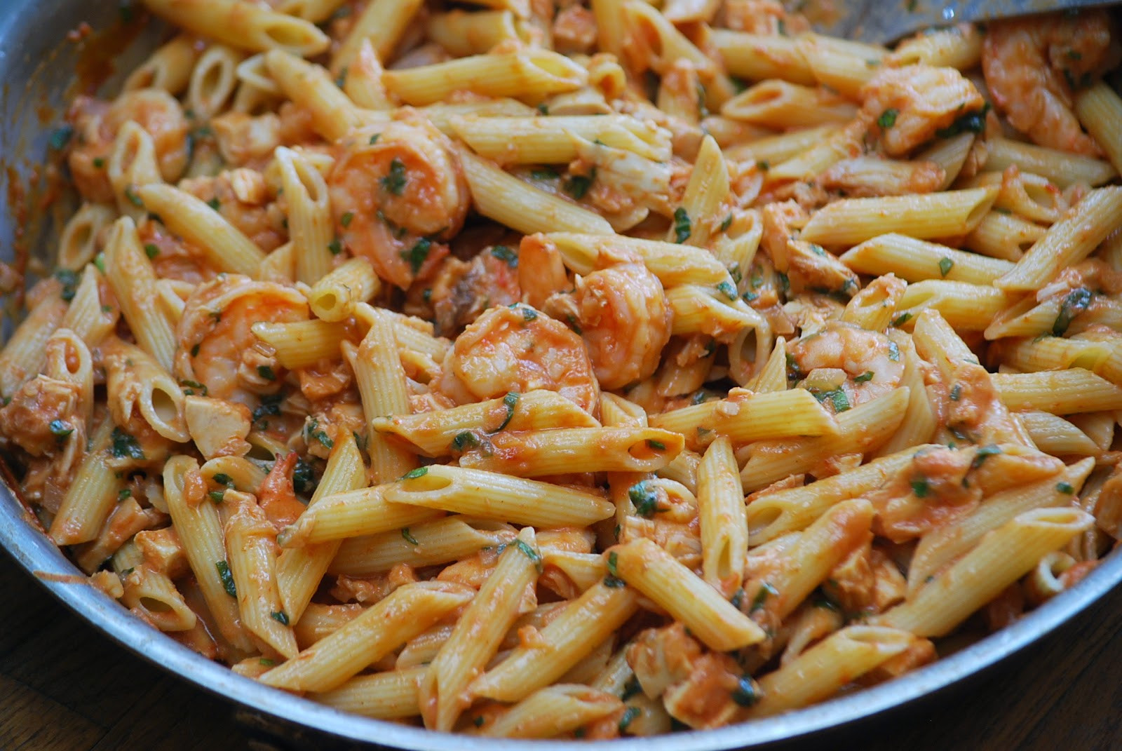Shrimp And Chicken Pasta
 My story in recipes Shrimp and Chicken Pasta
