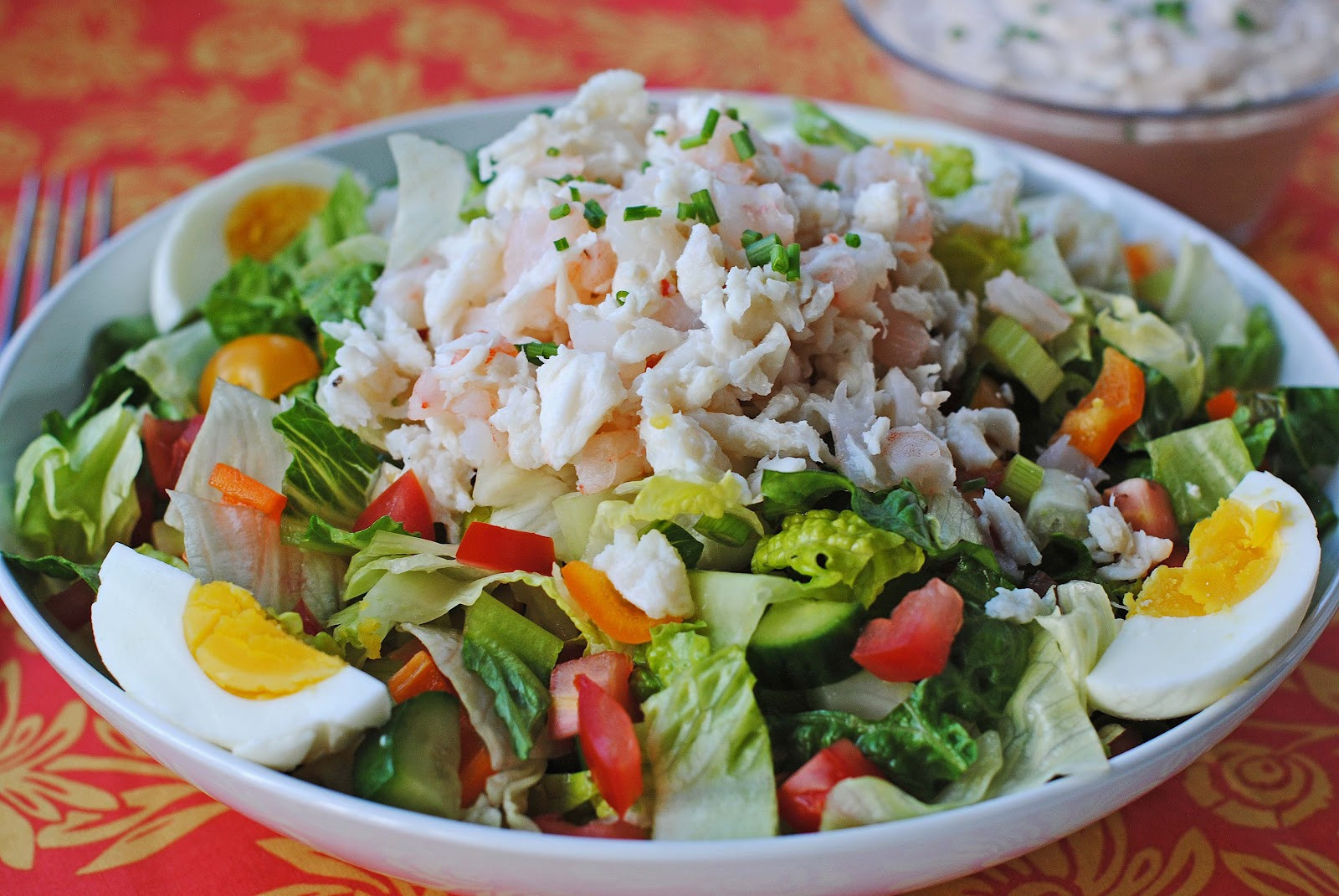 Shrimp And Crab Salad
 Crab and Shrimp Chopped Salad with Thousand Island Dressing