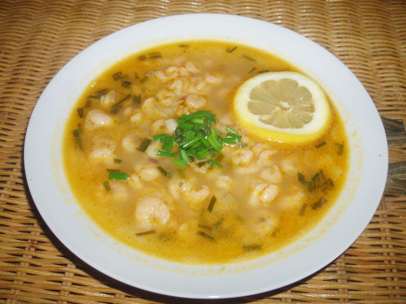 Shrimp And Rice Soup
 Adventures in Flavorland Spicy shrimp and wild rice soup
