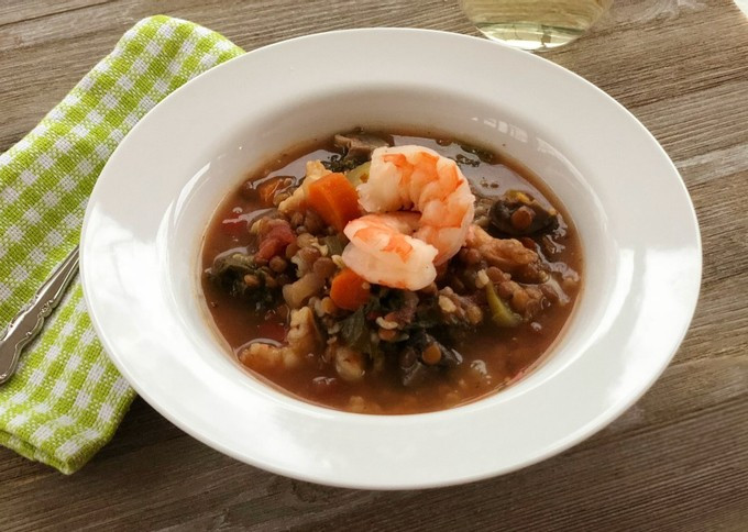 Shrimp And Rice Soup
 Lentil Shrimp and Rice Soup Recipe