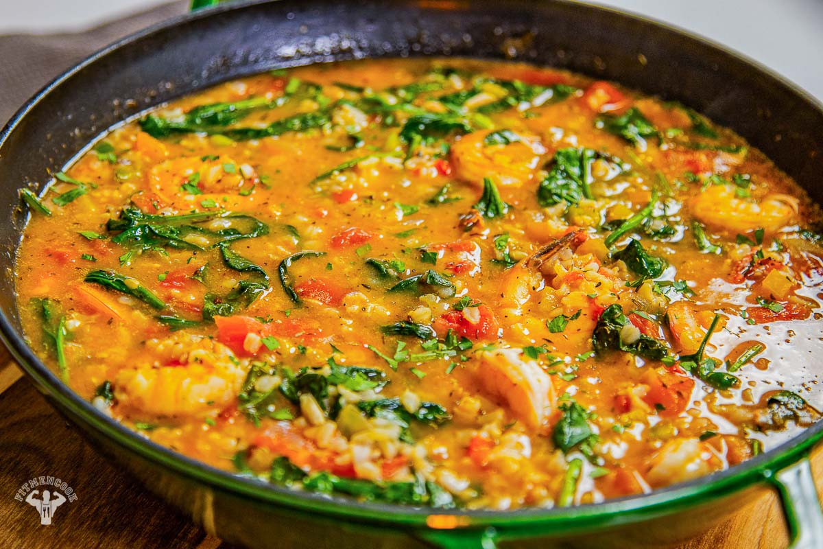 Shrimp And Rice Soup
 Mediterranean Shrimp Soup Recipe Fit Men Cook