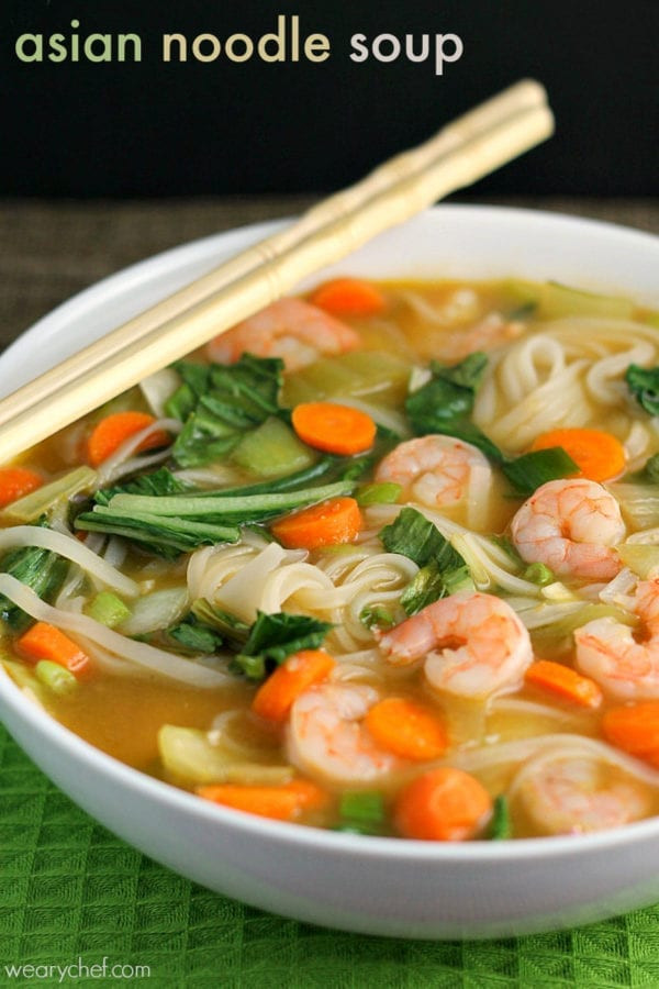Shrimp And Rice Soup
 Asian Rice Noodle Soup with Shrimp The Weary Chef