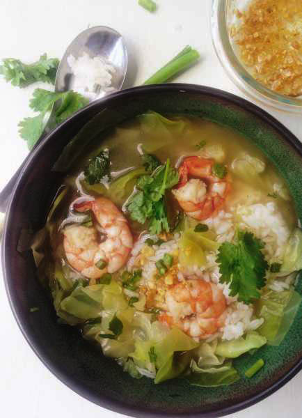 Shrimp And Rice Soup
 Thai Rice Soup with Shrimp Khao Tom Goong