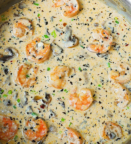 Shrimp And Rice Soup
 Campbell’s Mushroom Soup with Shrimp over Rice