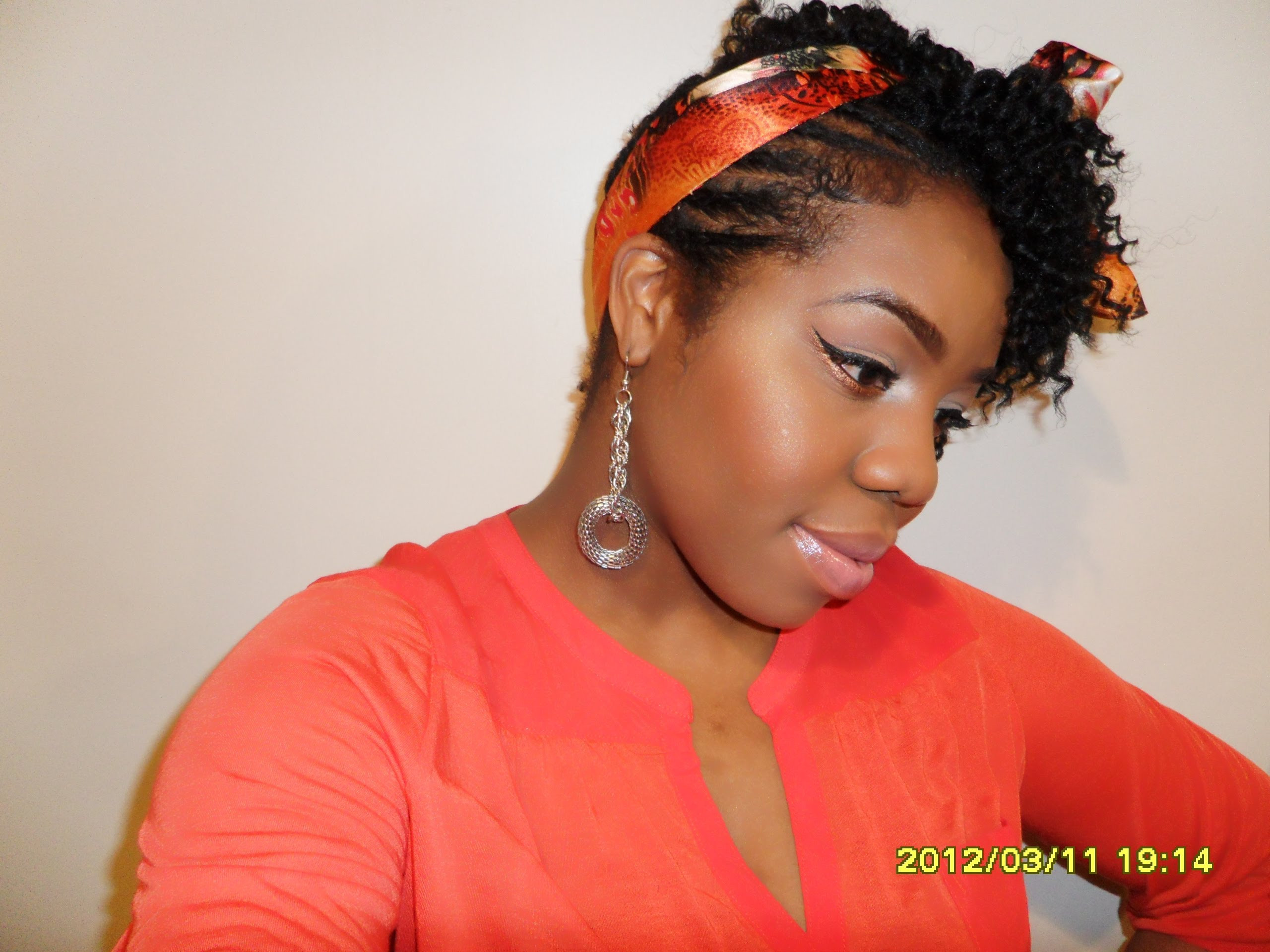 Side Twist Hairstyle On Natural Hair
 NATURAL HAIR side braids twist out updo