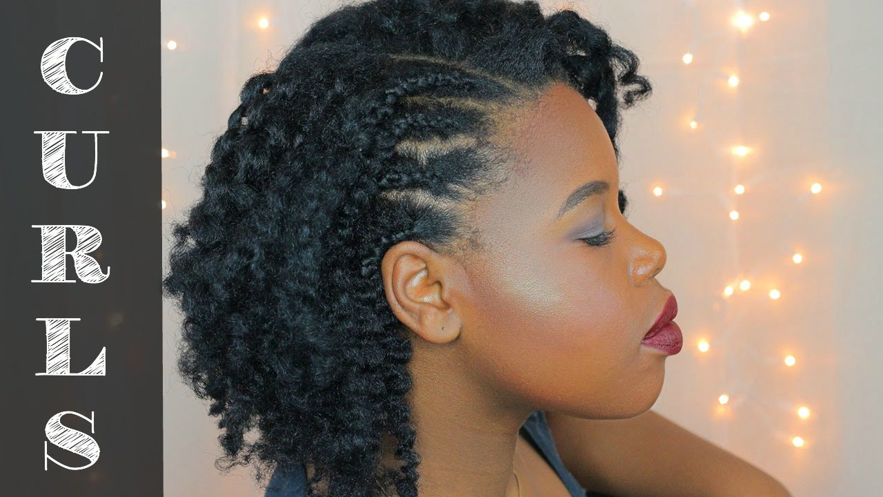 Side Twist Hairstyle On Natural Hair
 Side Cornrow Twist Out Natural Hair Style