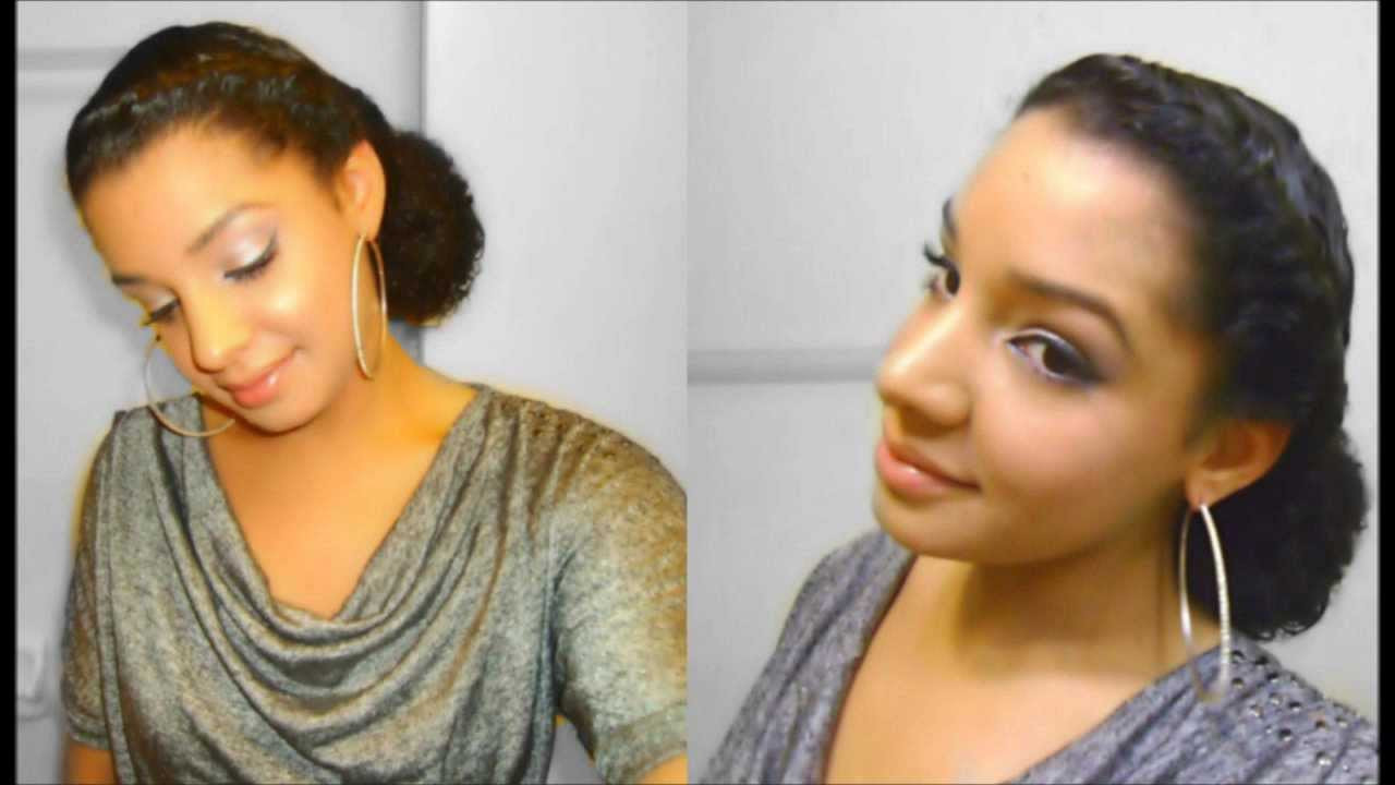 Side Twist Hairstyle On Natural Hair
 How To Quick Easy Twist Side Bun Hairstyle Natural Curly