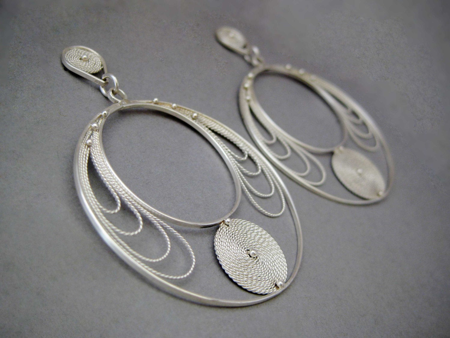 Silver Filigree Earrings
 Sterling silver filigree earrings