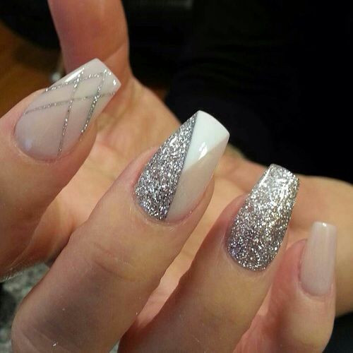 Silver Glitter Acrylic Nails
 37 Acrylic Nail Art Designs You ll Want To Try For