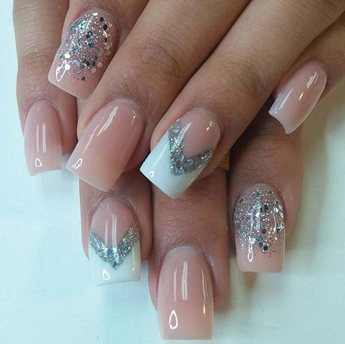Silver Glitter Acrylic Nails
 50 Creative Acrylic Nail Designs With Step by Step Tutorials