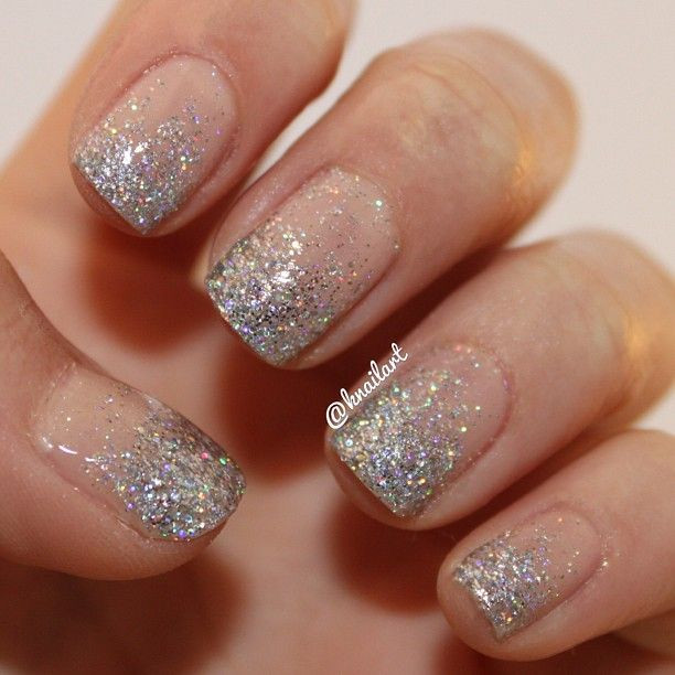 Silver Glitter Tip Nails
 knailart s nails Show us your tips—tag your nail photos