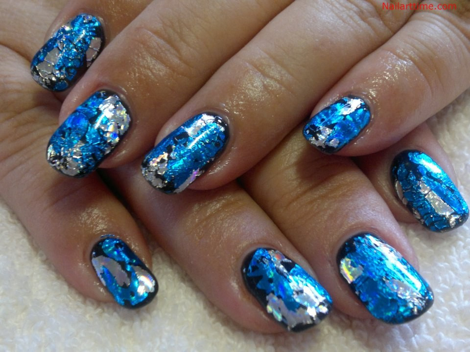 Silver Nail Designs
 82 Best Blue And Silver Nail Art Design Ideas