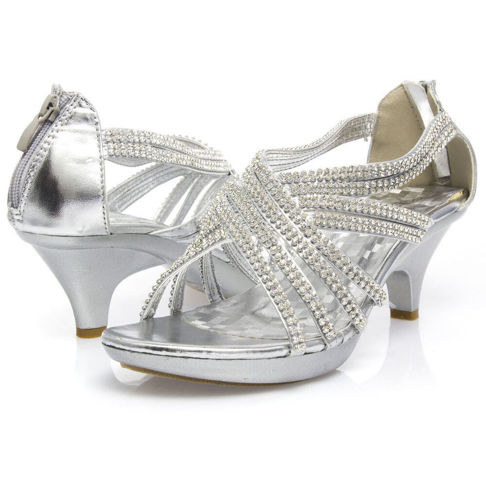 Silver Shoes For A Wedding
 Silver Criss Cross Wedding Bridal Rhinestone Low Kitten