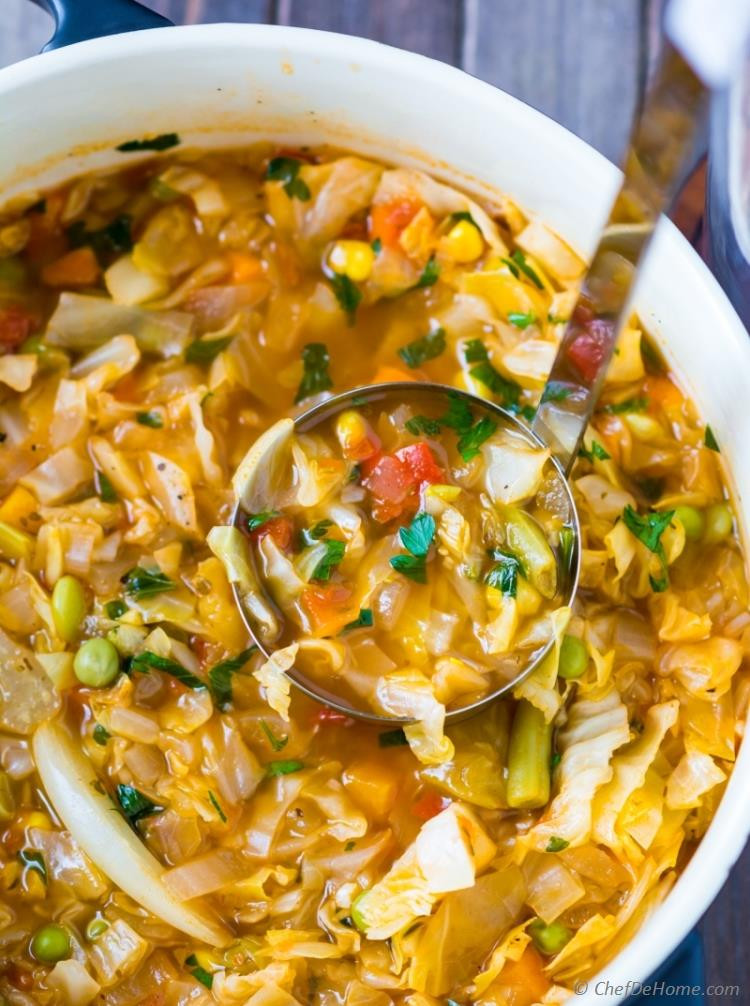 Simple Cabbage Soup
 Ve arian Cabbage Soup Recipe