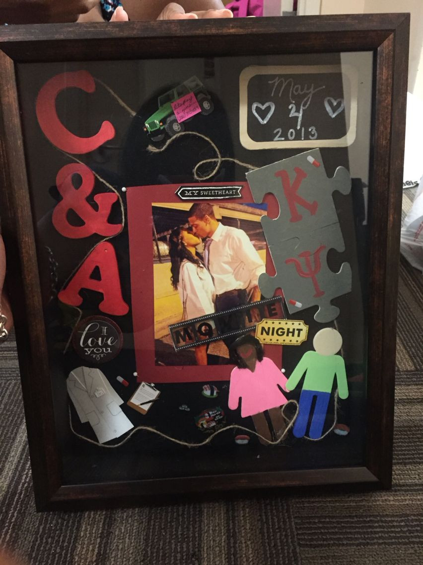 Simple Gift Ideas For Girlfriend
 Made this shadow box for my 2 year anniversary for my