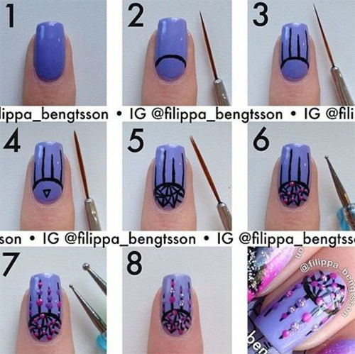 Simple Nail Art Designs For Beginners Step By Step
 15 Easy Step By Step Valentine s Day Nail Art Tutorials
