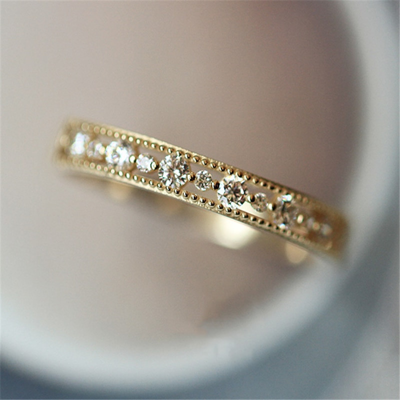 Simple Wedding Rings For Women
 Women s Slim Crystal Simple Wedding Ring Ring Zirconia