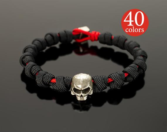 Skull Bracelet Mens
 Mens Skull Mens skull bracelet with big 15 mm skull For a