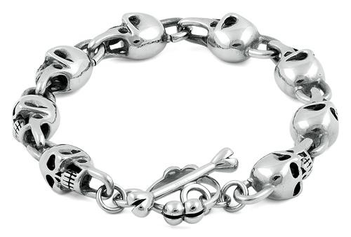 Skull Bracelet Mens
 Men s Stainless Steel Phantom Skull Bracelet – Badass Jewelry
