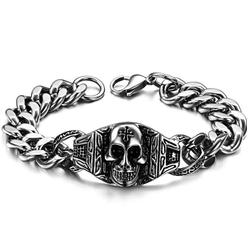 Skull Bracelet Mens
 Skull Men S Bracelet Charm Skull Halloween Bracelets