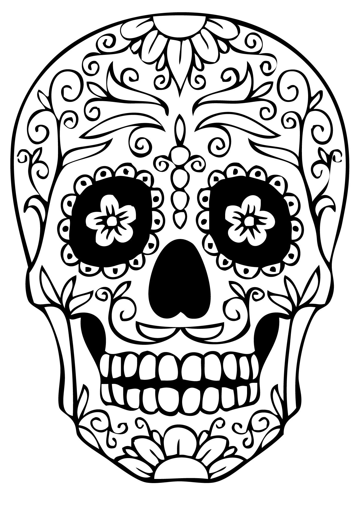 Skull Coloring Pages For Kids
 Sugar Skull Coloring Pages Best Coloring Pages For Kids