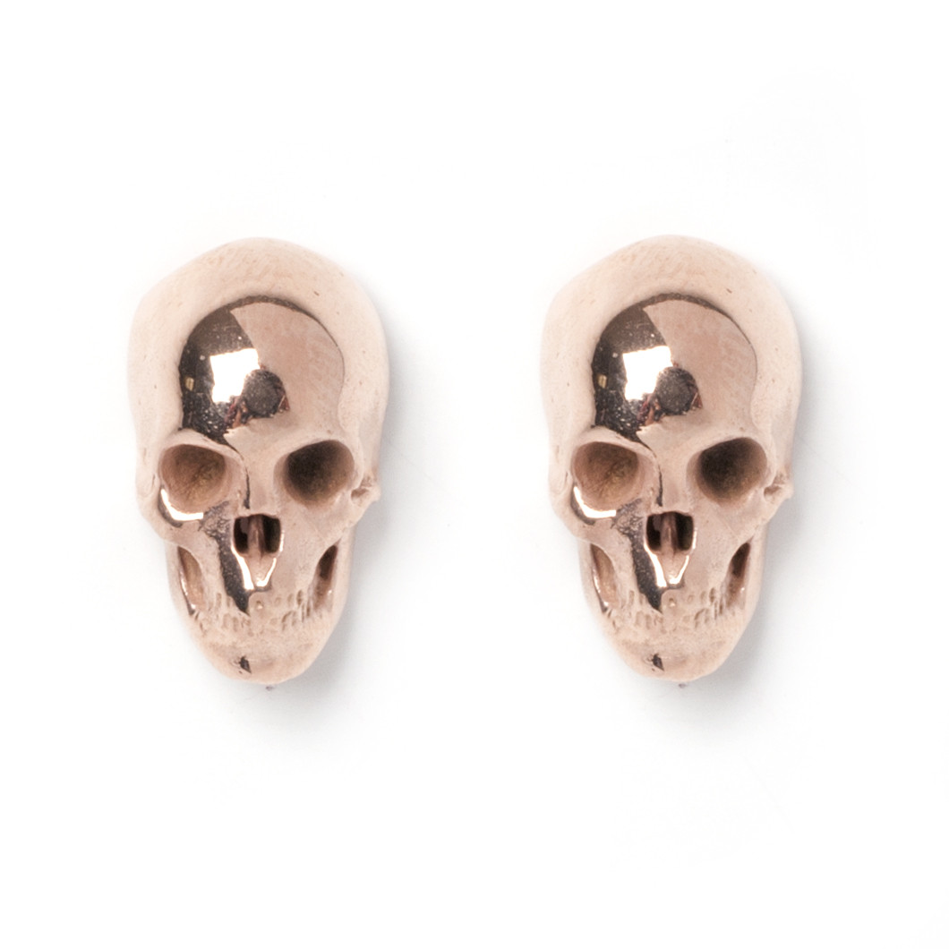Skull Stud Earrings
 Skull Stud Earrings Rose LEIVANKASH Jewellery